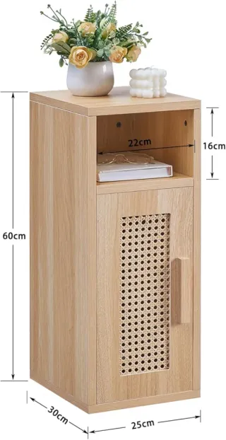 Mesitas de Noche Ratán Juego de 2