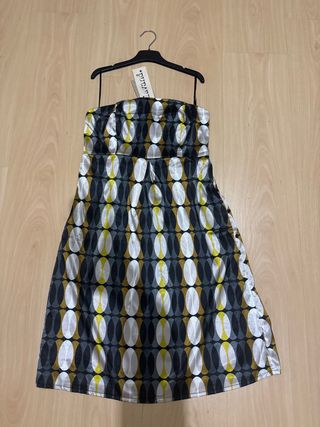 Vestido Lavand palabra de honor estampado