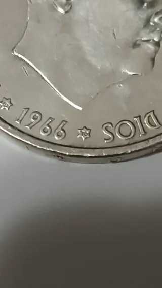 100 Pesetas Plata 1966*70 Sin Circular