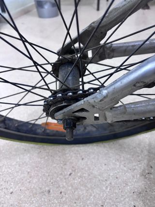 Bicicleta BMX B-Twin plateada