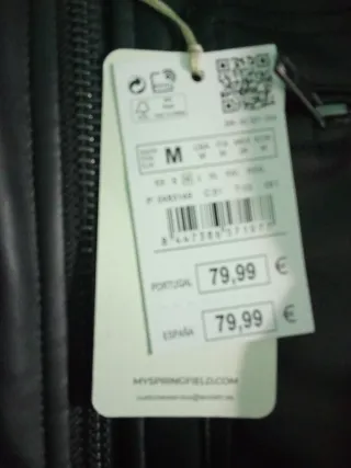 Chaqueta cuero Springfield Talla M Nueva 50%oferta