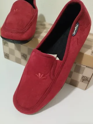 Pantuflas Semelflex rojas talla 39
