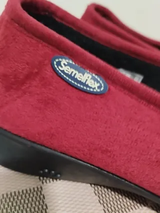 Pantuflas Semelflex rojas talla 39