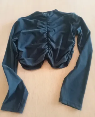 Top donna maniche lunghe nero