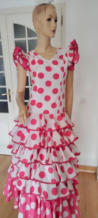 Traje Flamenca Lunares Talla 8-10 Años