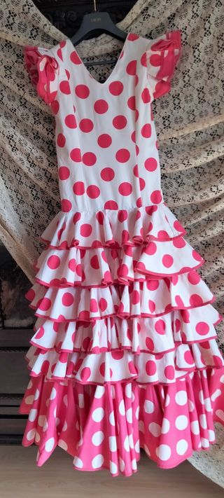 Traje Flamenca Lunares Talla 8-10 Años