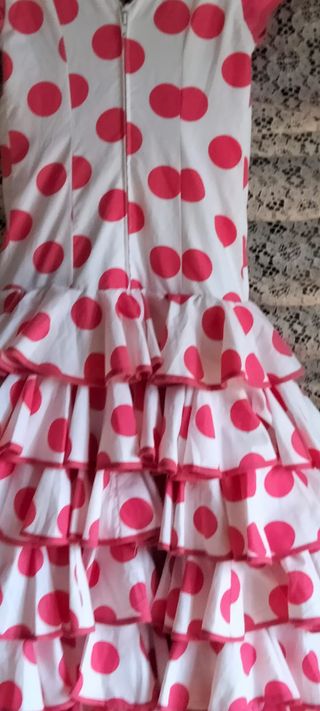 Traje Flamenca Lunares Talla 8-10 Años