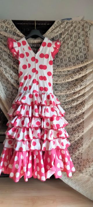 Traje Flamenca Lunares Talla 8-10 Años