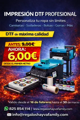 Impresión DTF Profesional por Metro