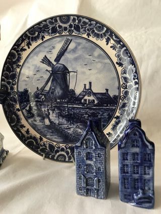 Conjunto Cerámica Delft Blue Holanda