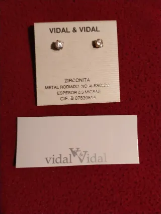 Pendientes Vidal & Vidal Zirconita Metal Rodiado