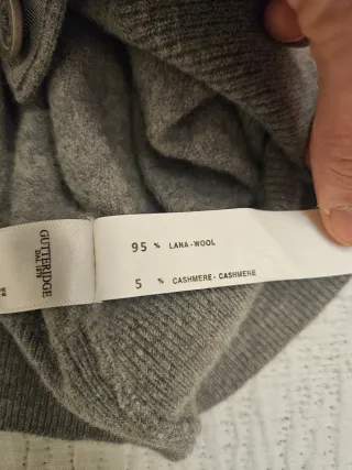 Chaqueta de lana gris hombre Talla XL