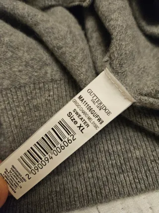 Chaqueta de lana gris hombre Talla XL