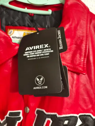 Cazadora de piel  Roja y Blanca