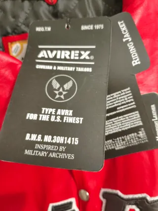 Cazadora de piel  Roja y Blanca