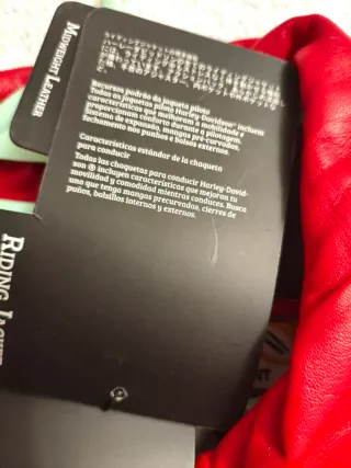 Cazadora de piel  Roja y Blanca