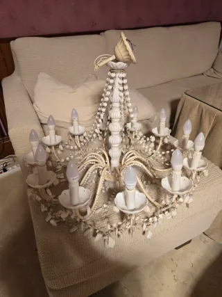 Lámpara de techo 12 bombillas casquillo fino