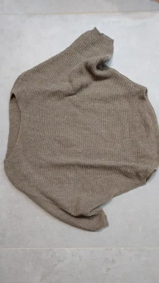 Jersey beige/marrón tejido