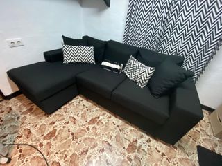 Sofá modular negro