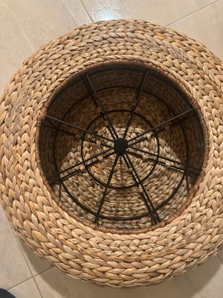 Puf redondo fibras platanera Ikea