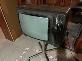 Televisor Vintage Philips Negro/Marrón