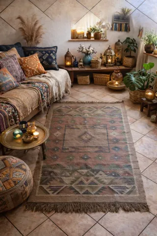 Tappeto kilim Sassonia arredamento etnico-boho