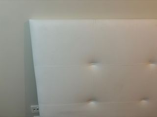 Cabecero tapizado piel sintética blanco