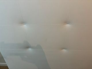 Cabecero tapizado piel sintética blanco