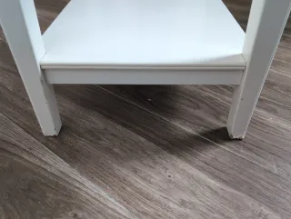 Mesa auxiliar IKEA Liatorp blanca con cristal