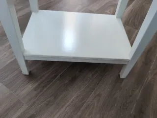 Mesa auxiliar IKEA Liatorp blanca con cristal