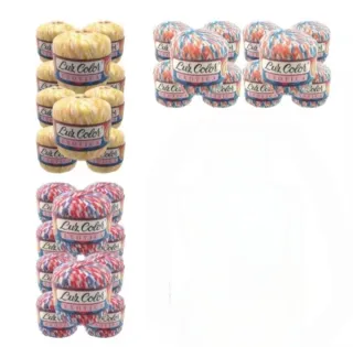 Lote 30 ovillos de lana para tejer manualidades