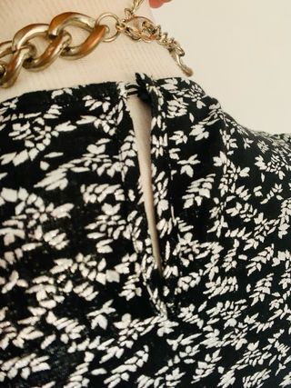 Vestido Zara bordado plateado T/36