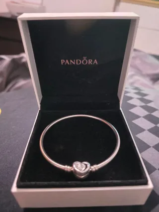 Conjunto Pandora Pulsera y Anillo Rosa
