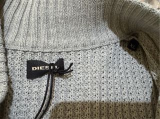 Diesel K-Mixty chaqueta Hombre Denim y Punto Gris