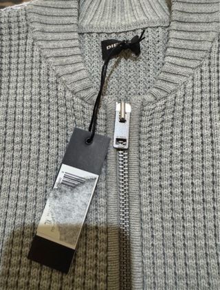 Diesel K-Mixty chaqueta Hombre Denim y Punto Gris