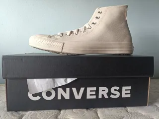Converse Chuck Taylor All Star piel Beige unixes