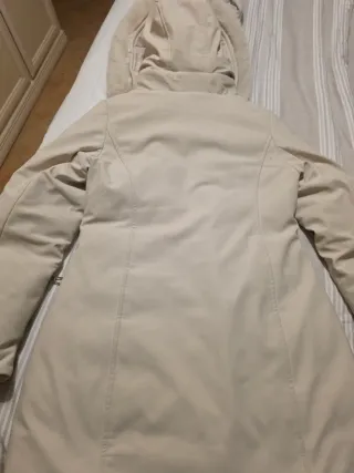 Giubbotto donna beige con cappuccio