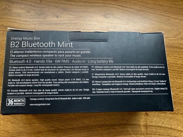 Altavoz Energy Sistem B2 Bluetooth Mint
