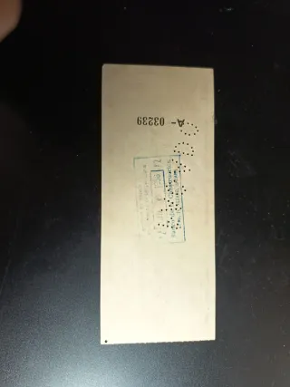 Talón Banco Trust Company of Cuba 1956