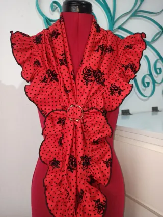 Pico Flamenco Rojo con Lunares Negros