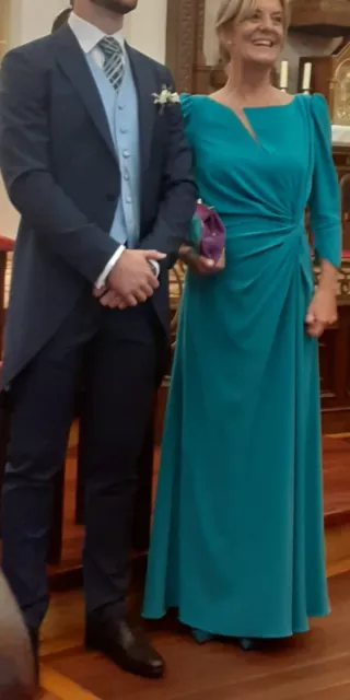 Vestido de fiesta largo verde