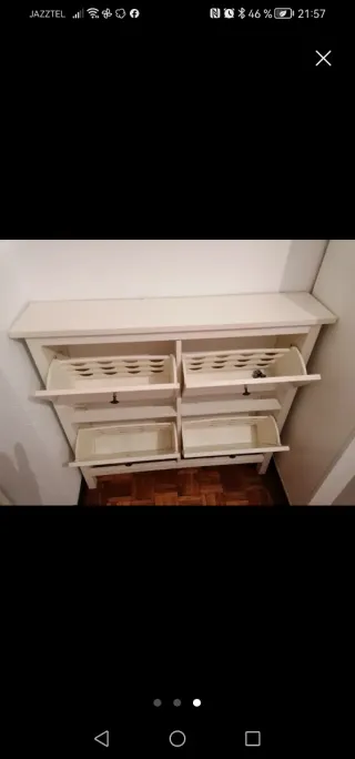 Zapatero Ikea Hemnes Madera Blanco
