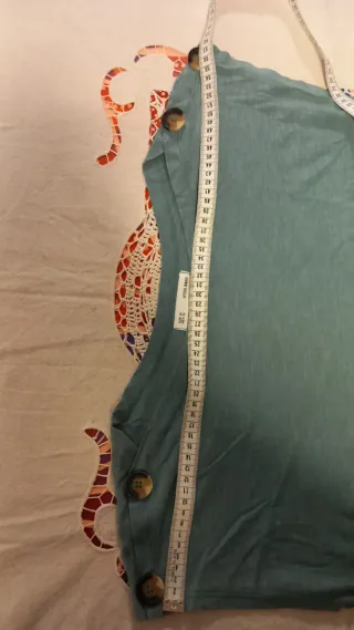 Camiseta Sfera Turquesa Botones Hombro