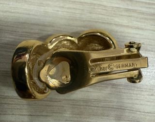 Pendientes Christian Dior Vintage Oro Perla