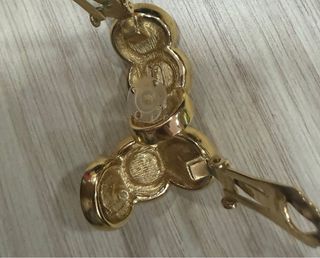 Pendientes Christian Dior Vintage Oro Perla