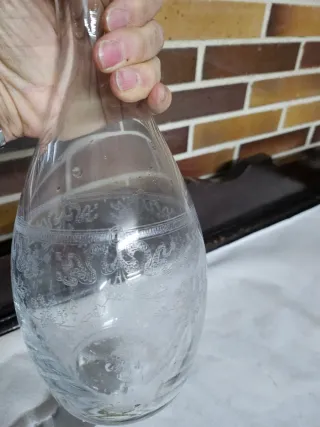 Decantador Baccarat con 2 copas de jerez