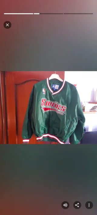 Chaqueta Starter Seattle Sonics NBA Verde