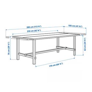 Mesa extensible NORDVIKEN IKEA 210/289x105 cm