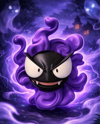 Lámpara Gastly 3D