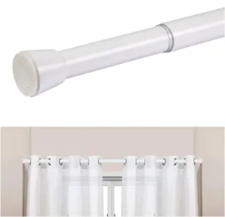 Barra Cortina Extensible Blanca 120-210cm